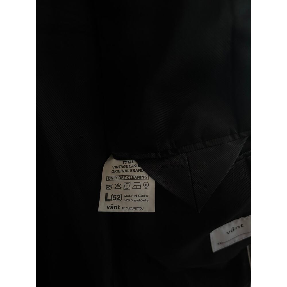 Vnt Grey Patchwork Double Breasted Coat Size L (5… - image 4